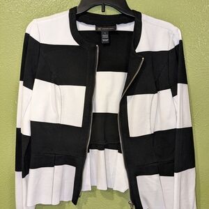Black and White Striped Jacket